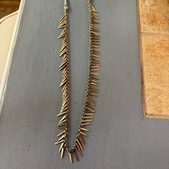 Jenny Bird Long Gold Tone Fringe Necklace - Picture 8 of 11